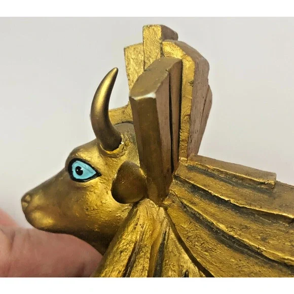 Vintage Cow Parade Item #9140 Egyptian Princess 2001 Westland Giftware Gold - Picture 6 of 6